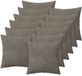 vidaXL - Kussensloop - 12 stuks - HEERLEN - Lichtgrijs - 50 x 50 cm - Fluweel