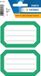 Herma Schoolboeken etiketten - stickers - 12x - groen/wit - 8.2 x 5.5 cm