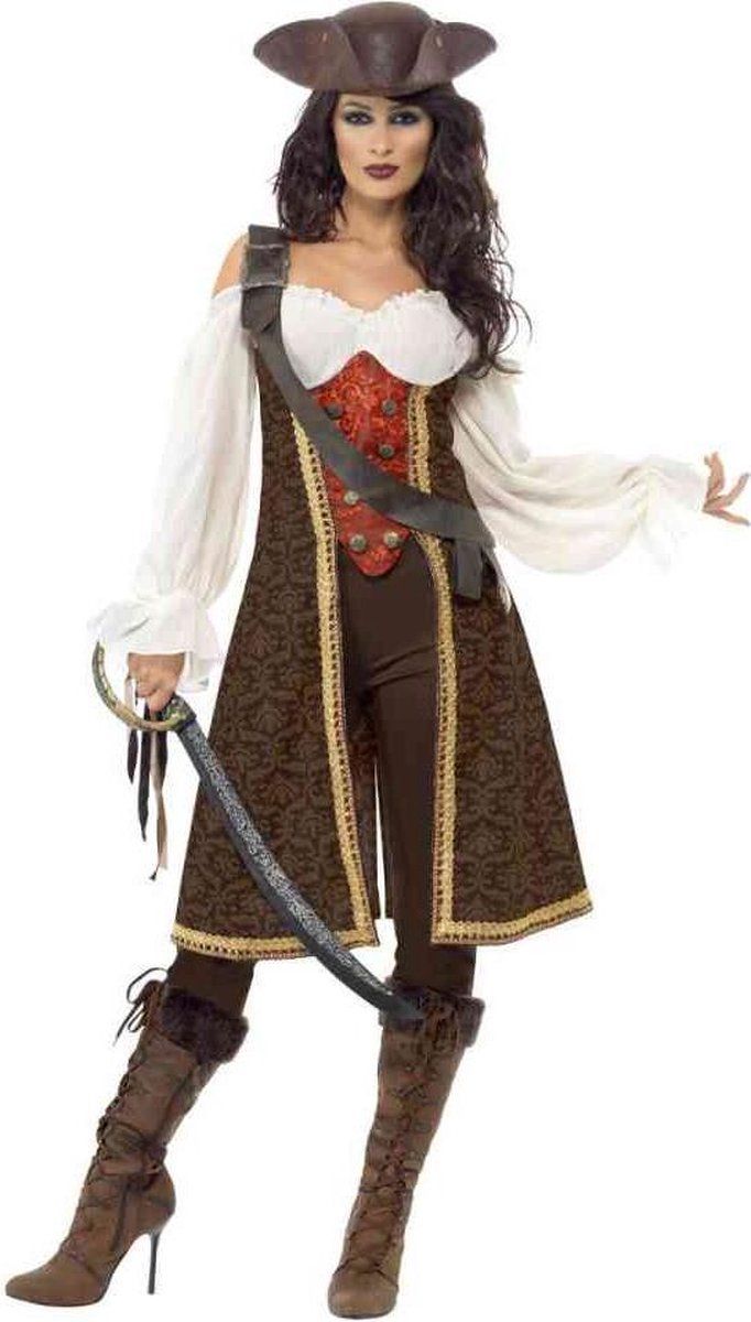 Smiffys High Seas Pirate Wench Costume - Brown - XL