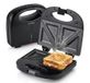 My Wave Sandwichmaker – vermogen 750 W – voor alle soorten levensmiddelen – 90° opening – elektrische grill met antiaanbakplaten – afmetingen: 22,5 x 14 cm – zwart