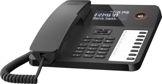 Gigaset Desk 600 - Black - Bedrade Telefoon - Display - Handsfree - 7 Direct Toetsen