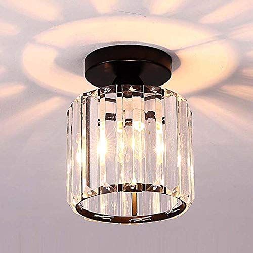 Mengjay Moderne kristallen plafondlamp - Zwart