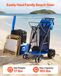 Chariot de plage avec grandes roues pour la plage, capacité de charge de 75 kg, chariot de plage pliable robuste avec roues pleines de 250 mm, sac isotherme, porte-parapluie, convient pour 4 chaises, idéal pour le camping et la pêche