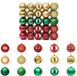 vidaXL Boules de Noël - 50 pc - Rouge, or et vert - Diam. 8 cm - Polystyrène