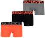 Superdry BOXER TRIPLE PACK Heren Onderbroek - Raven Black Marl