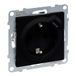 LEGRAND SEANO 2-in-1 stopcontact, USB Type-C combinatie stopcontact, met verhoogde bescherming tegen aanraking, schroefklemmen, 16A, zwart, 765326