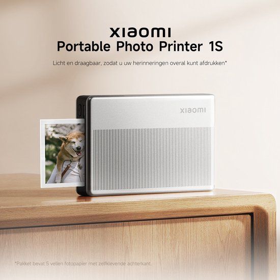 Xiaomi Portable Photo Printer 1S - ZINK - Bluetooth - 2\" x 3\" - White