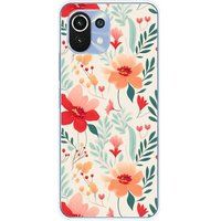 Xiaomi Mi 11 Flower wall bedrukt siliconen hoesje