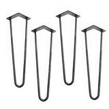 Hairpin Tafelpoten, zwart, haarspeld tafelframe, industrieel design, haarpin: 700 mm