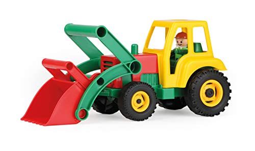 Lena LENA4361 04361 - Aktive tractor met voorlader - 36 cm - speelgoedvoertuig voor kinderen vanaf 2 jaar
