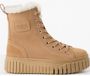 Tamaris Bottines femme Cuir laine textile caoutchouc Fermeture éclair lacets Bout rond Hauteur talon 5-7 cm Hauteur tige 16 cm 40 Brun
