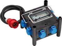 Brennenstuhl Compacte rubberen stroomverdeler - 7x 230V - 2m kabel - RCD - Buiten & Binnen