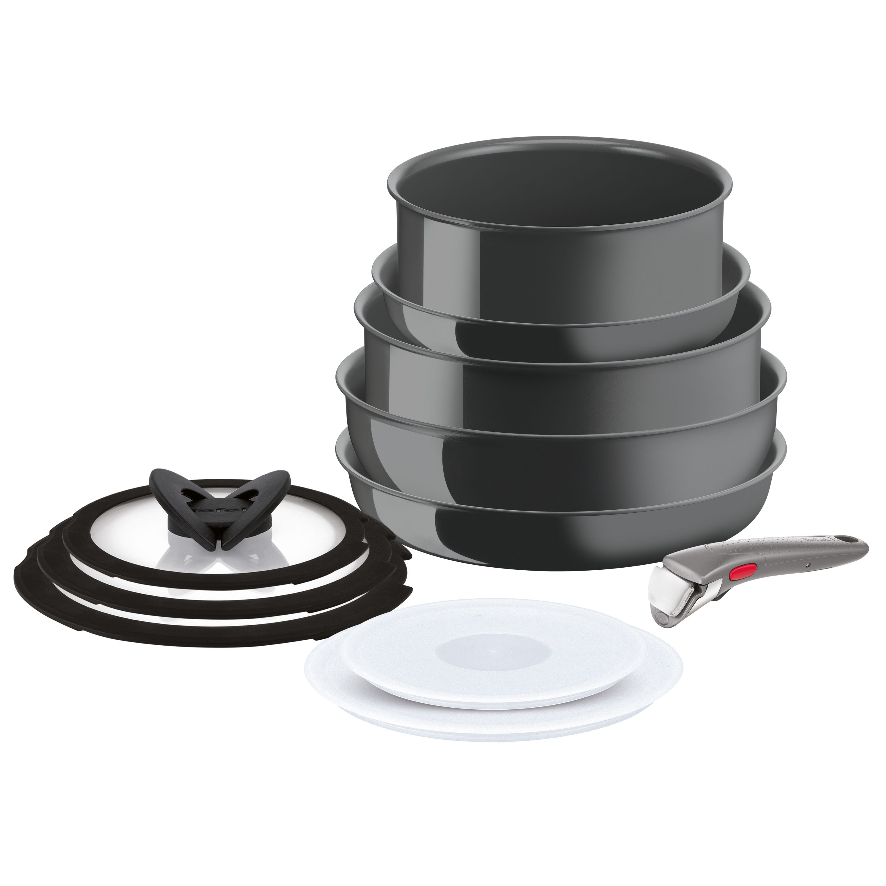 Tefal Ingenio Renew Pannenset 11-delig - Keramisch - Grijs