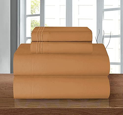 Elegant Comfort Luxe 4-delige Beddengoedset - Kingsize - Brons