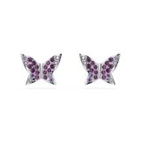 Swarovski Amazon Exclusief Idyllia Collectie, Round Cut, Butterfly, Paars, Rodium geplateerd