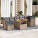Maison Exclusive - Ensemble de meubles de jardin 8 pièces avec canapé et coussins, beige, en polyrotin et acacia
