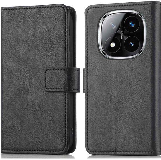 imoshion Hoesje - Geschikt voor Xiaomi Redmi Note 14 Pro 5G - Luxe Bookcase - Zwart