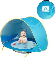 RAMBUX RAMBUX® Strandtent - Licht Blauw - Pop Up Tent - UV en Wind Werend - Zwembad Baby - Windscherm Speeltent