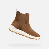 GEOX SPHERICA 4X4 ABX Dames Enkellaarzen Bruin Leer Textiel Maat 36