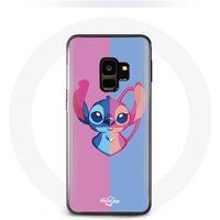 Maniacase Hoesje voor Samsung Galaxy S9 Stitch en engel blauw roze