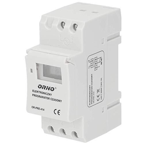 Orno PRE-414 Elektronische Timer voor DIN-rail - 3600W - 16 Aan / Uit-programma's