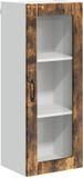 vidaXL Wandglas cabinet LUCCA gerookt eiken 40 x 31 x 100 cm