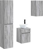 vidaXL Badkamermeubel Set 3-delig Grijs Sonoma 33 x 34,5 x 160 cm
