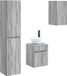 vidaXL Badkamermeubel Set 3-delig Grijs Sonoma 33 x 34,5 x 160 cm