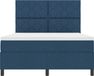 Maison Exclusive - Lit boxspring avec bandes lumineuses LED bleues 140 x 200 cm, tissu