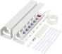 Merkloos / Sans marque Relaxdays Kabelgoot Bureau - Set van 2 - Staal - Wit