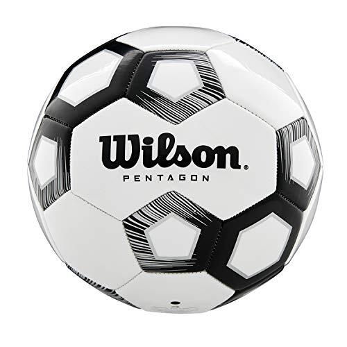 Wilson Unisex volwassenen PENTAGON voetbalballen, BLACK, INTERMED