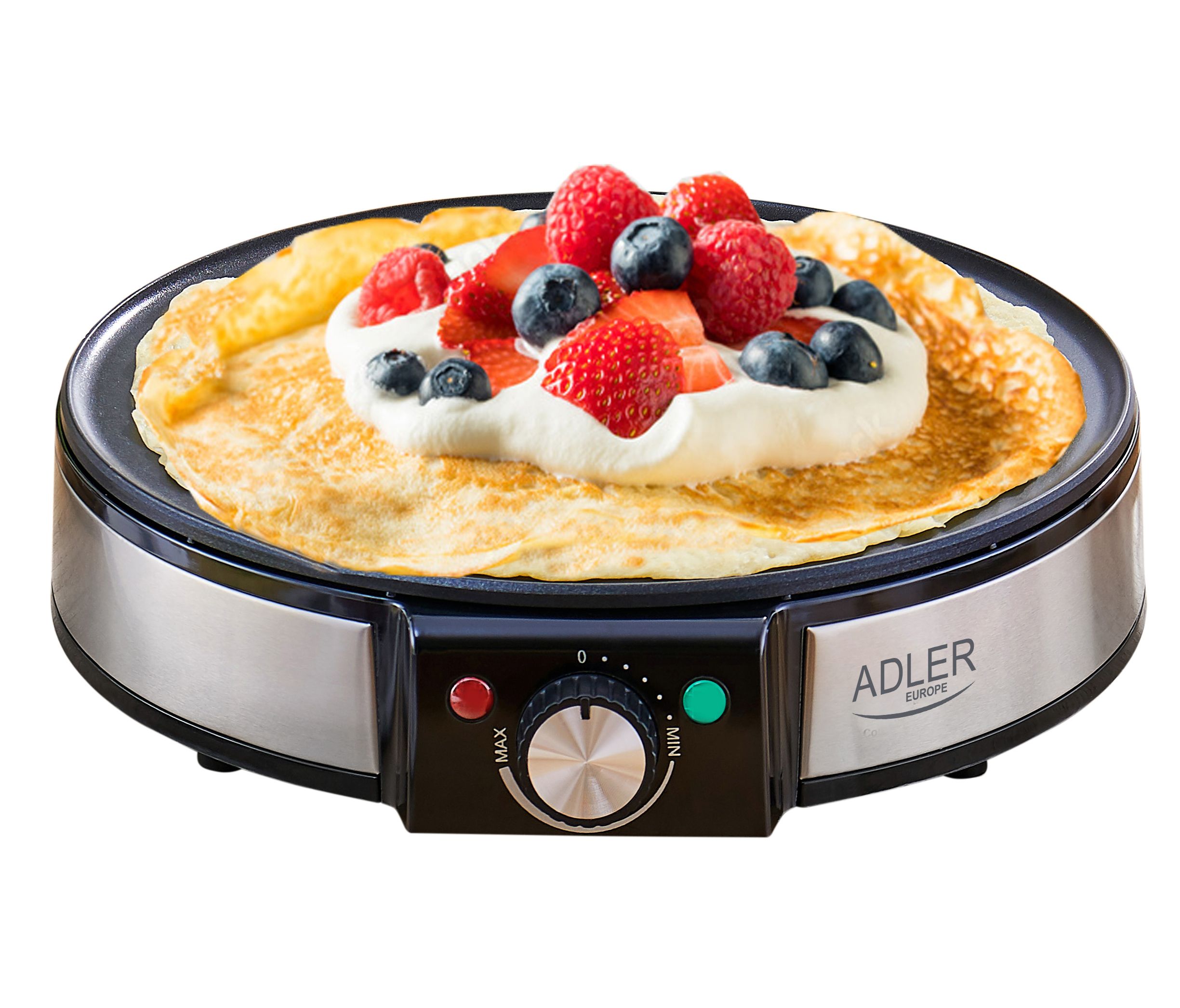 Adler AD 3058 Crêpemaker - 30cm - 1600W - Zwart/RVS