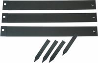 Nature - Borderrand (set van 3st.) - Verzinkt staal - inclusief grondpennen - zwart - Grasrand