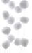 Bellatio Decorations Decoris Sneeuwballen slinger - 8x - wit - 180 cm