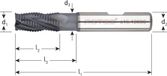 Rotec HSS-E ruwfrees, type HR, kort, AlCrN, ø20