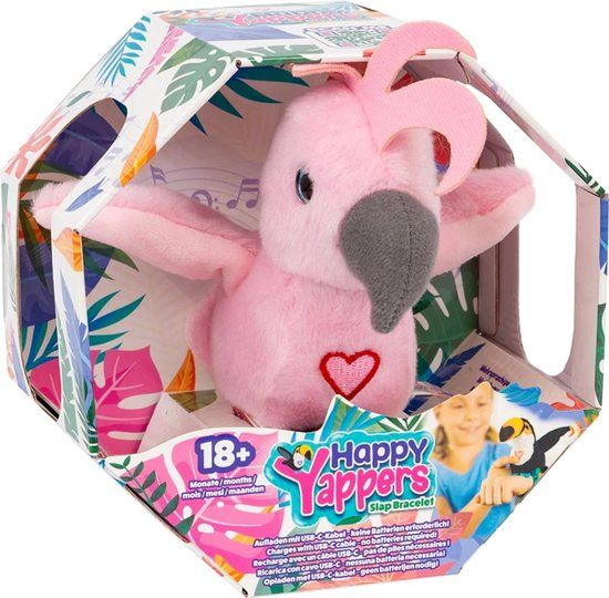 Happy Vedes Happy Yappers Interactieve pluche vogel Kakadu