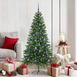 Prolenta Maison Exclusive Kerstboom met 150 LED-lampjes, inclusief voet, groen, 150 cm, gemaakt van PE
