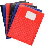 Bellatio Decorations Ruitjes schrift - A5 - 6 stuks