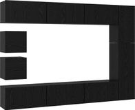 vidaXL Meuble TV Chêne noir Bois composite