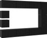 vidaXL Meuble TV Chêne noir Bois composite
