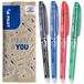 PILOT FriXion Point Set van 4 Navulbare Rollerbalpennen - Uitwisbare Gelinkt - Blauw, Zwart, Rood, Groen - Fijne Punt