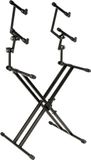 Quik Lok QL/623 keyboardstandaard (3 niveaus, dubbel stang) zwart