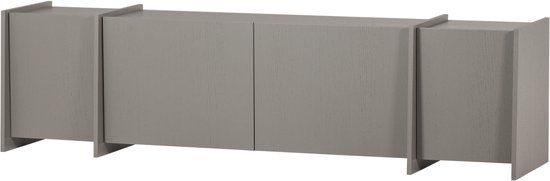 WOOOD Brock Tv Meubel 200 CM - Essen Fineer - Warmgrijs