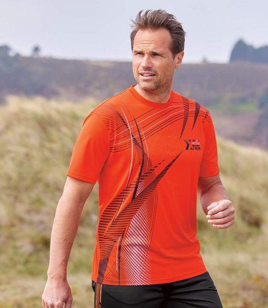 ATLAS FOR MEN - Set van 3 XTREM T-shirts - Heren - 3XL - Geel, Oranje, Zwart