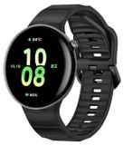 Wigento Honor Watch Fit: ademend siliconen vervangingsarmband voor smartwatches, kleur zwart