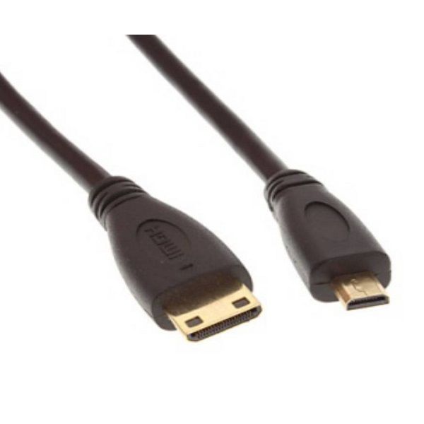Coretek Micro HDMI naar Mini HDMI kabel - 1 meter - 4K 30Hz
