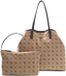 GUESS shopper Victtoria 2 in 1 Tote Latte Logo / Black beige