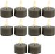 Countryfield LED theelichtjes - 10x st - grijs - D4 x H5,2 cm - met timer