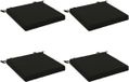 vidaXL - 4-Piece - Zitkussens - SOEST - 4 - st - 100% - Polyester - Zwart