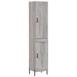 VidaXL Hoge kast, grijs Sonoma, 34,5 x 34 x 180 cm, houtvezel